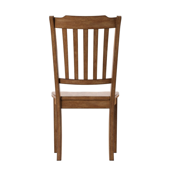Lea Rubberwood Spindle Back Dining Chairs Set of Two Farmhouse Style Contoured Seat