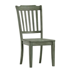 Lea Rubberwood Spindle Back Dining Chairs Set of Two Farmhouse Style Contoured Seat