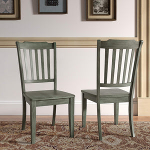 Lea Rubberwood Spindle Back Dining Chairs Set of Two Farmhouse Style Contoured Seat