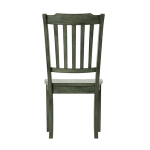 Lea Rubberwood Spindle Back Dining Chairs Set of Two Farmhouse Style Contoured Seat