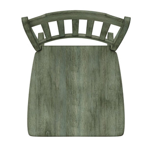 Lea Rubberwood Spindle Back Dining Chairs Set of Two Farmhouse Style Contoured Seat