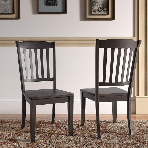 Lea Rubberwood Spindle Back Dining Chairs Set of Two Farmhouse Style Contoured Seat