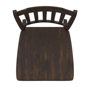 Lea Rubberwood Spindle Back Dining Chairs Set of Two Farmhouse Style Contoured Seat