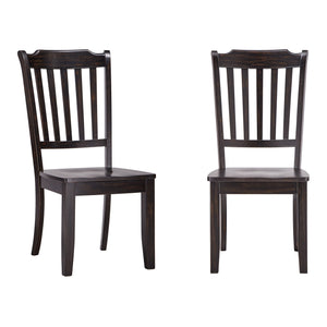Lea Rubberwood Spindle Back Dining Chairs Set of Two Farmhouse Style Contoured Seat