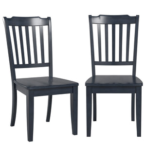 Lea Rubberwood Spindle Back Dining Chairs Set of Two Farmhouse Style Contoured Seat