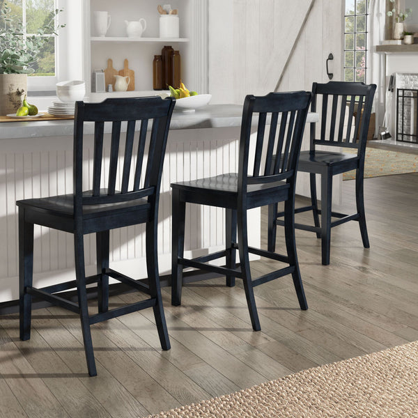 Lea Rubberwood Spindle Back Dining Chairs Set of Two Farmhouse Style Contoured Seat