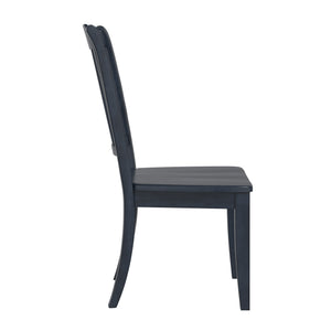 Lea Rubberwood Spindle Back Dining Chairs Set of Two Farmhouse Style Contoured Seat
