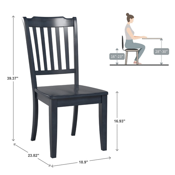 Lea Rubberwood Spindle Back Dining Chairs Set of Two Farmhouse Style Contoured Seat