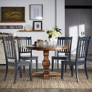 Lea Rubberwood Spindle Back Dining Chairs Set of Two Farmhouse Style Contoured Seat