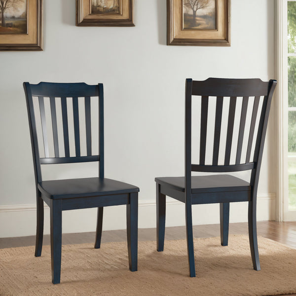 Lea Rubberwood Spindle Back Dining Chairs Set of Two Farmhouse Style Contoured Seat