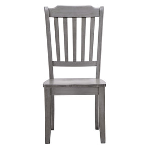 Lea Rubberwood Spindle Back Dining Chairs Set of Two Farmhouse Style Contoured Seat