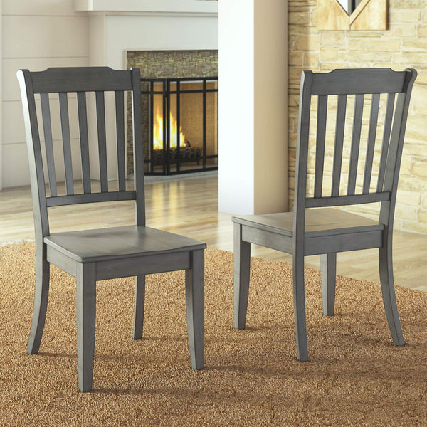 Lea Rubberwood Spindle Back Dining Chairs Set of Two Farmhouse Style Contoured Seat