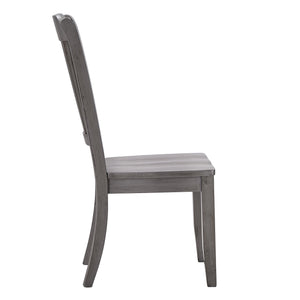 Lea Rubberwood Spindle Back Dining Chairs Set of Two Farmhouse Style Contoured Seat