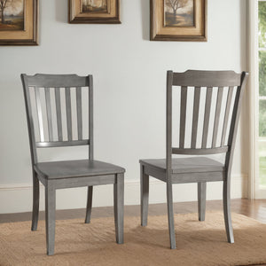 Lea Rubberwood Spindle Back Dining Chairs Set of Two Farmhouse Style Contoured Seat