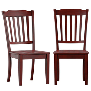 Lea Rubberwood Spindle Back Dining Chairs Set of Two Farmhouse Style Contoured Seat