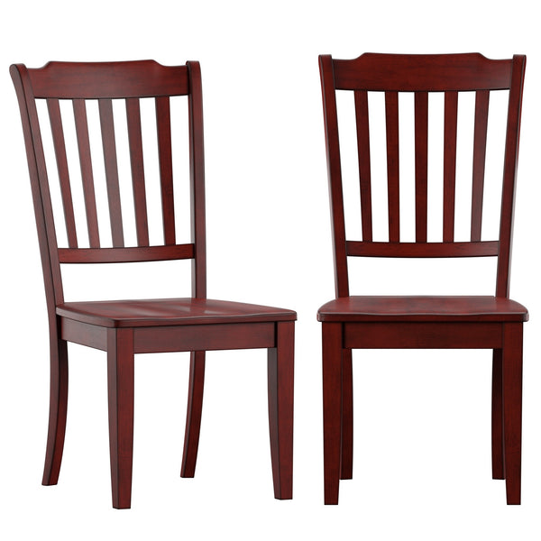 Lea Rubberwood Spindle Back Dining Chairs Set of Two Farmhouse Style Contoured Seat