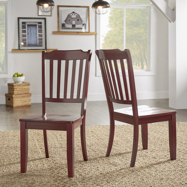 Lea Rubberwood Spindle Back Dining Chairs Set of Two Farmhouse Style Contoured Seat