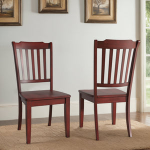 Lea Rubberwood Spindle Back Dining Chairs Set of Two Farmhouse Style Contoured Seat