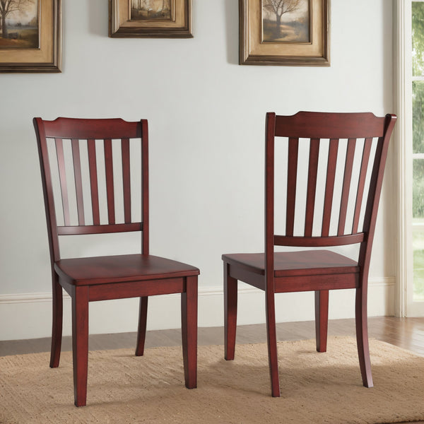 Lea Rubberwood Spindle Back Dining Chairs Set of Two Farmhouse Style Contoured Seat
