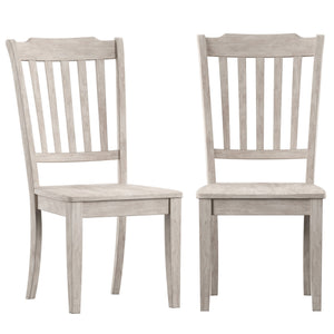 Lea Rubberwood Spindle Back Dining Chairs Set of Two Farmhouse Style Contoured Seat