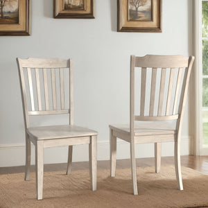 Lea Rubberwood Spindle Back Dining Chairs Set of Two Farmhouse Style Contoured Seat