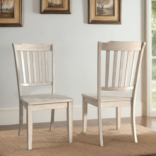 Lea Rubberwood Spindle Back Dining Chairs Set of Two Farmhouse Style Contoured Seat