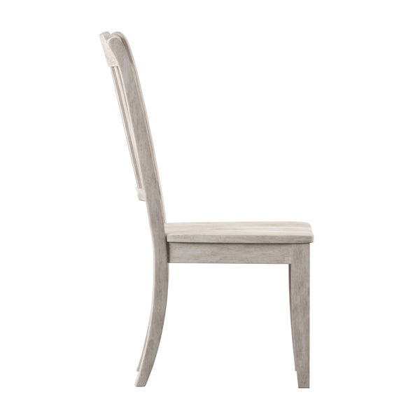Lea Rubberwood Spindle Back Dining Chairs Set of Two Farmhouse Style Contoured Seat