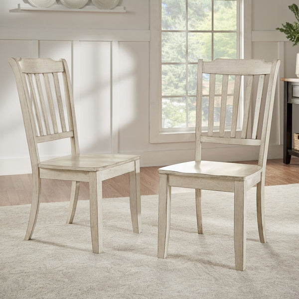 Lea Rubberwood Spindle Back Dining Chairs Set of Two Farmhouse Style Contoured Seat
