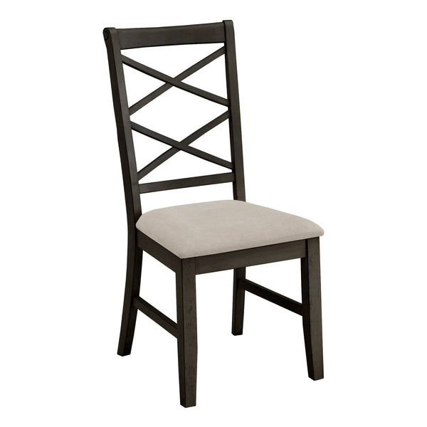 Lea Solid Rubberwood Cross-back Dining Chair Set with Foam Cushioned Seats