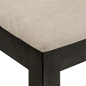 Lea Solid Rubberwood Cross-back Dining Chair Set with Foam Cushioned Seats