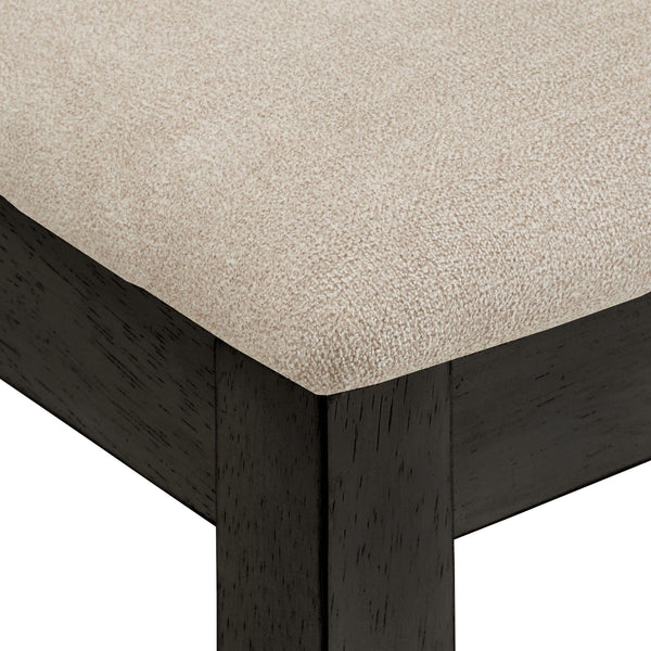 Lea Solid Rubberwood Cross-back Dining Chair Set with Foam Cushioned Seats