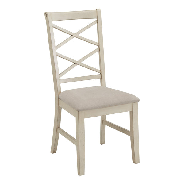 Lea Solid Rubberwood Cross-back Dining Chair Set with Foam Cushioned Seats