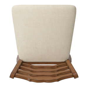 Lea Ladder Back Swivel Counterstool with Cushioned Seat and Rubberwood Frame