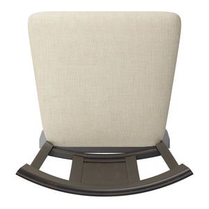 Lea Rubberwood Swivel Counter Stool with Panel Back and Foam Padded Fabric Seat