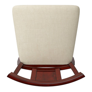 Lea Rubberwood Swivel Counter Stool with Panel Back and Foam Padded Fabric Seat