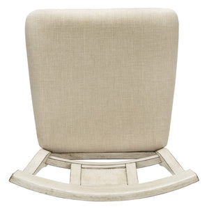 Lea Rubberwood Swivel Counter Stool with Panel Back and Foam Padded Fabric Seat