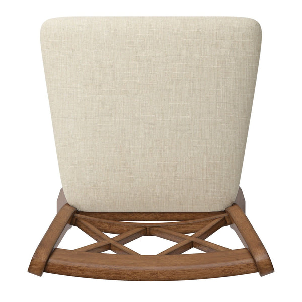 Lea Swivel Counter Stool Solid Wood X Back Upholstered Seat for Kitchen Islands