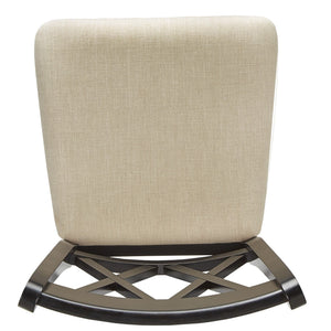 Lea Swivel Counter Stool Solid Wood X Back Upholstered Seat for Kitchen Islands