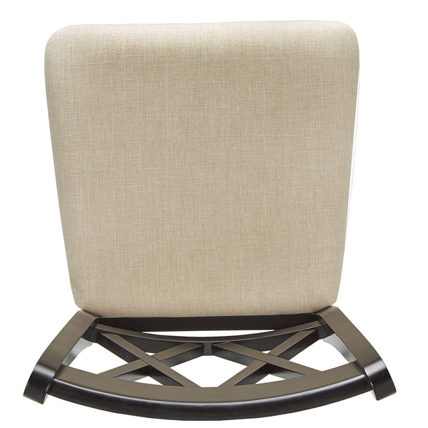Lea Swivel Counter Stool Solid Wood X Back Upholstered Seat for Kitchen Islands