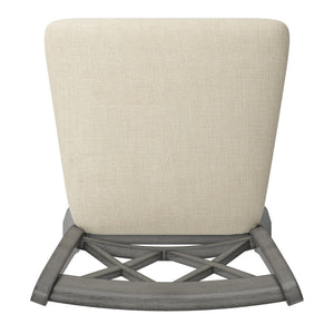 Lea Swivel Counter Stool Solid Wood X Back Upholstered Seat for Kitchen Islands