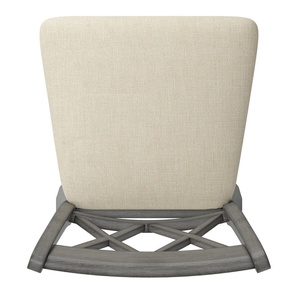 Lea Swivel Counter Stool Solid Wood X Back Upholstered Seat for Kitchen Islands