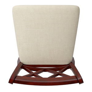Lea Swivel Counter Stool Solid Wood X Back Upholstered Seat for Kitchen Islands