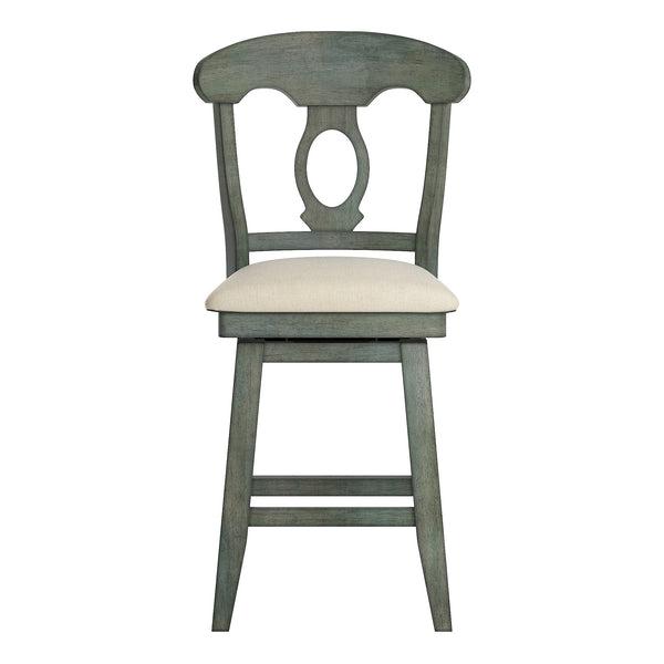 Lea Swivel Counter Stool Rubberwood Napoleon Back Padded Seat Kitchen Island