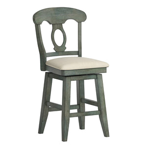 Lea Swivel Counter Stool Rubberwood Napoleon Back Padded Seat Kitchen Island