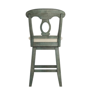 Lea Swivel Counter Stool Rubberwood Napoleon Back Padded Seat Kitchen Island