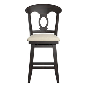Lea Swivel Counter Stool Rubberwood Napoleon Back Padded Seat Kitchen Island