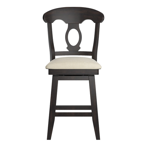 Lea Swivel Counter Stool Rubberwood Napoleon Back Padded Seat Kitchen Island