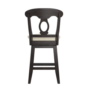 Lea Swivel Counter Stool Rubberwood Napoleon Back Padded Seat Kitchen Island