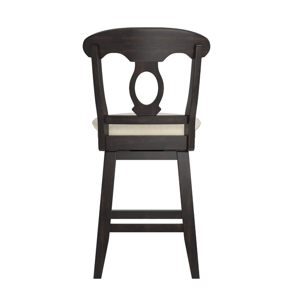 Lea Swivel Counter Stool Rubberwood Napoleon Back Padded Seat Kitchen Island
