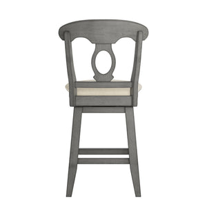 Lea Swivel Counter Stool Rubberwood Napoleon Back Padded Seat Kitchen Island